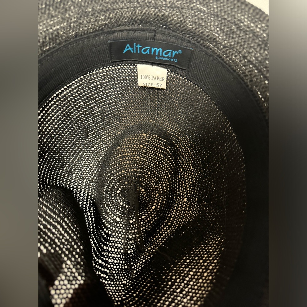 Men black fashion hat size 57